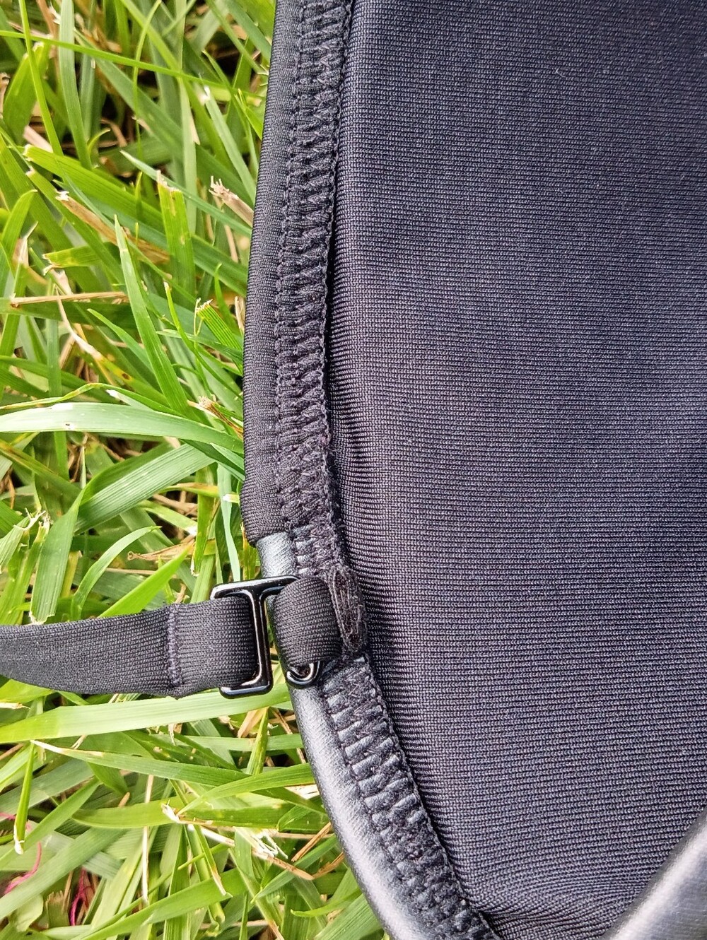 90s Supermodel Black Bandeau Bikini Top Minimalist Beach Club Swim Medium VS - Picture 8 of 8